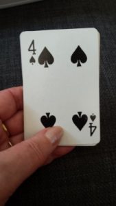 holding cards when playing bridge